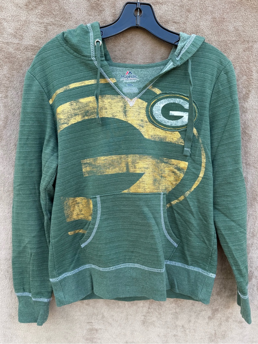 Majestic Green & Gold Green Bay Packers Women's Hooded Pullover Sweater